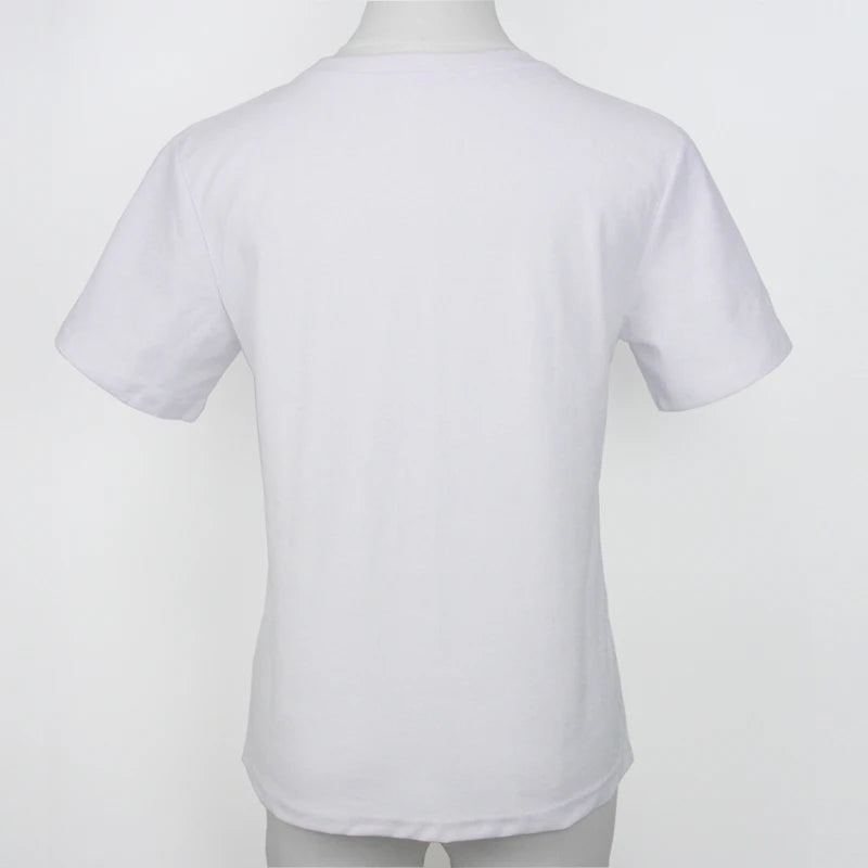 Cotton Short Sleeve Tops 220 Grams Heavy T-shirt Y2k Casual Comfortable Tee Shirt Black & White O-neck Woman Clothing YH2532