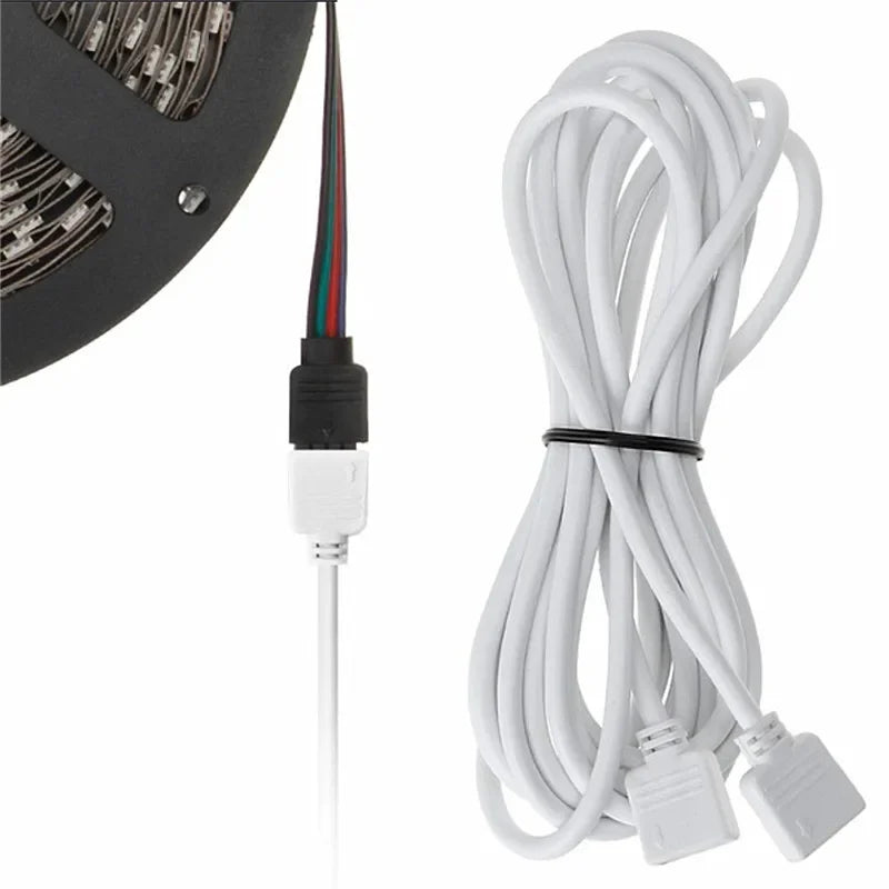 1-10pcs 3 4 Pin RGB Connector 1m  Extension Cable RGB LED Tape Power Cable 12V 4pin 5V 3pin for ARGB RGB Led Strip Light PC Fan