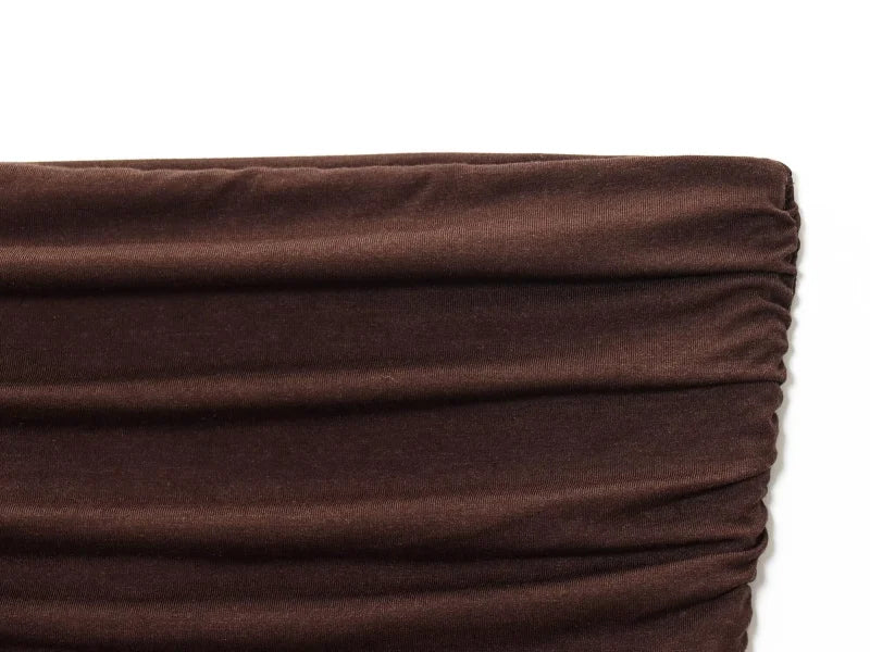 ETJ 2025  women's new dress elegant sexy off-shoulder fashion pleats details slimming strapless dress