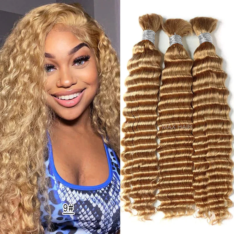 Ginger Virgin Human Hair Bulk For Braiding Extenciones De Cabello Natural Humano Weaving Unprocessed No Water Wave Culry Bulk