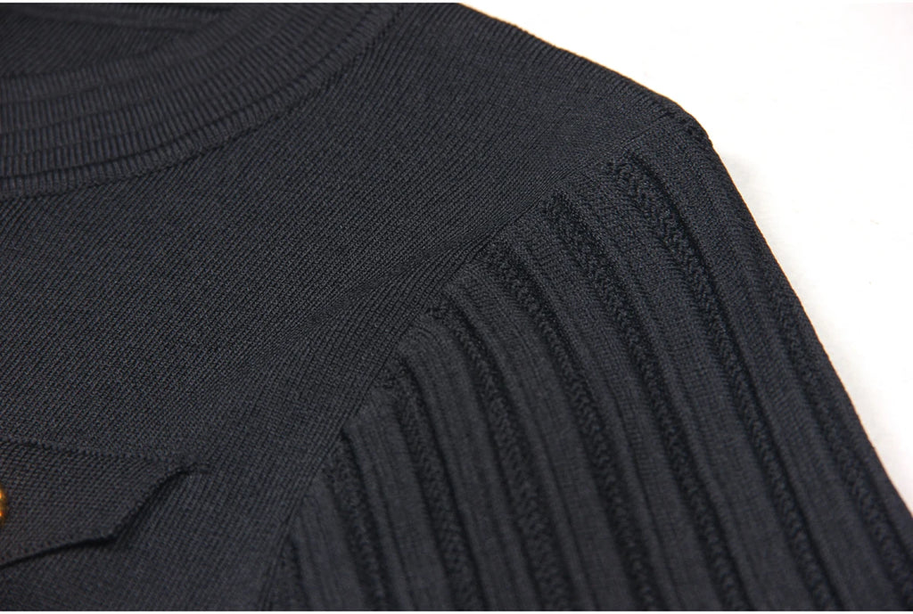 SML Spot 2024 European and American Summer New Fashion High Quality Knitted Round Neck Slim Slim A-Line Dress Women