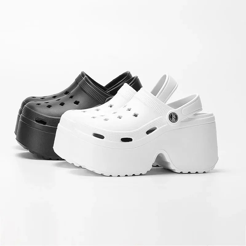 Chunky Platform Clogs Sandals for Women 2024 Summer Non-Slip Beach Slippers Woman Thick Bottom Eva Wedges Sandles Garden Shoes