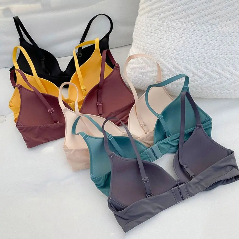 Fashion Adjustable Push Up Bra Shockproof Anti-sagging Seamless Underwear Lingerie Brassiere for Women Women
