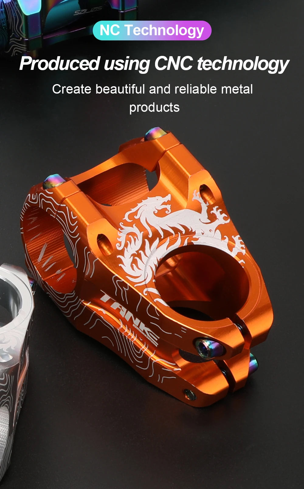 TANKE MTB Mountain Bike Stem Aluminum Alloy Ultralight High strength Short 31.8×28.6MM Bicycle CNC Stem DH/AM/XC Accessory upgra