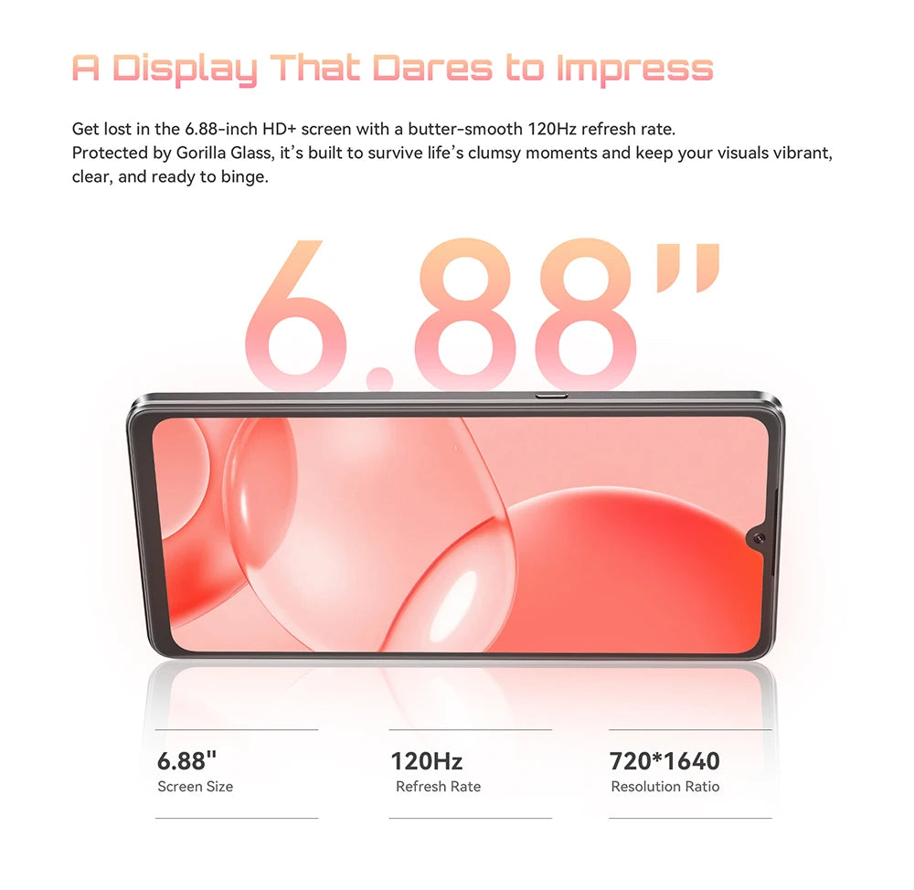 Cubot X100 16GB(8+8) RAM+256GB ROM 64MP Camera 5100mAh Android 15 Dimensity 7025 5G Smartphone 6.88" 120Hz 33W NFC Mobile Phone