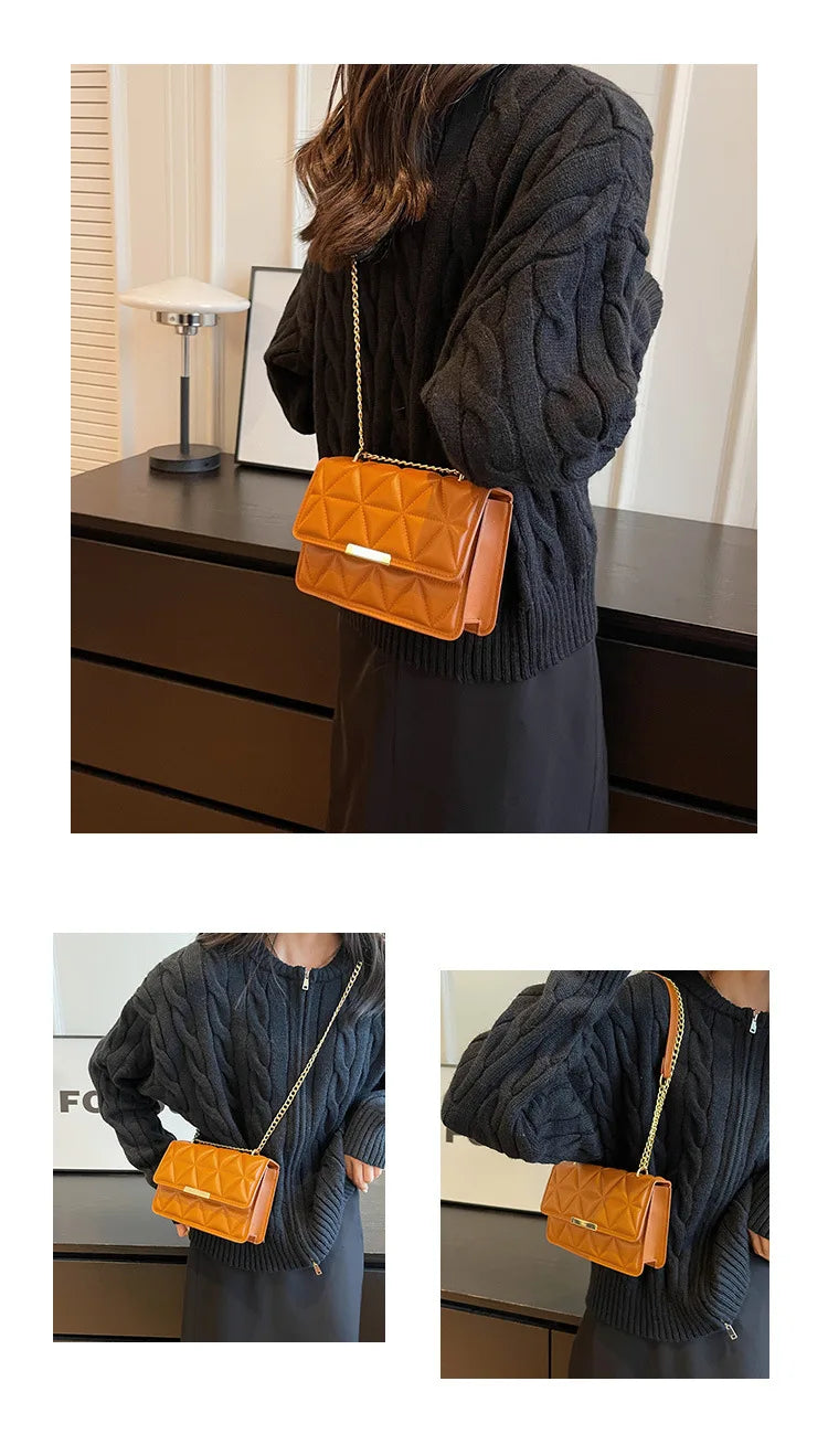 Fashionable Retro Women's Crossbody Bags, Simple and Versatile Casual Shoulder Bag, Suitable for Commuting and Banquets