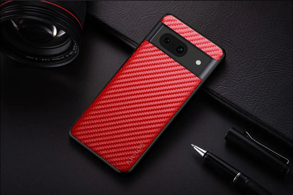 Carbon Fiber Shockproof Slim Case For Google Pixel 8 7A 6A 8 7 6 Pro Non-Slip Full Body Protective Phone Case