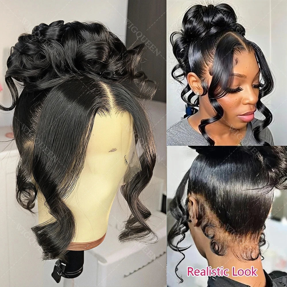 Body Wave 360 Full Lace Front Wig With Invisi Drawstring Upgrade Skinlike Real HD Lace Glueless Wig 13x4 Lace Frontal Wigs