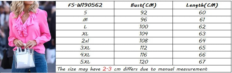 New Spring and Autumn Women's Chiffon Shirt Wood Ears V-neck White Top Buttons Green Office Fashion Versatile Blouses for Female