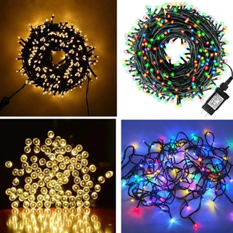 LED Christmas Fairy Lights 24V 50M/30M Waterproof String for Outdoor Garden Home Holiday Party Decoration