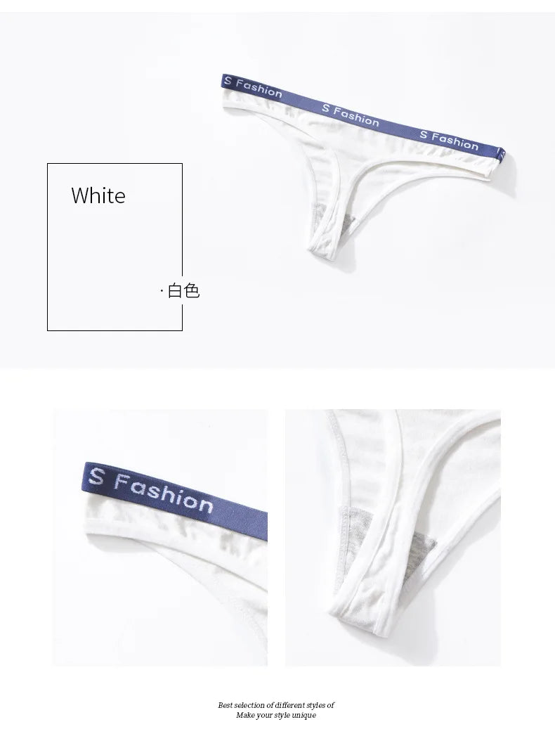 T-back Thongs Women Sexy Mini Briefs Seamless Underwear Low Rise G-string Cotton Underpants Breathable Lingerie Bikini Trunks