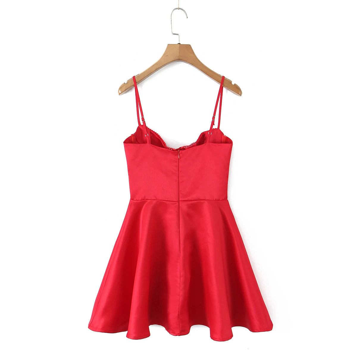 2025 Sexy White Wire Bra Corset Style Satin Sling Dress Women Slim Fit Low Waist Short Ball Gown Swing Dresses Femme Robe Red