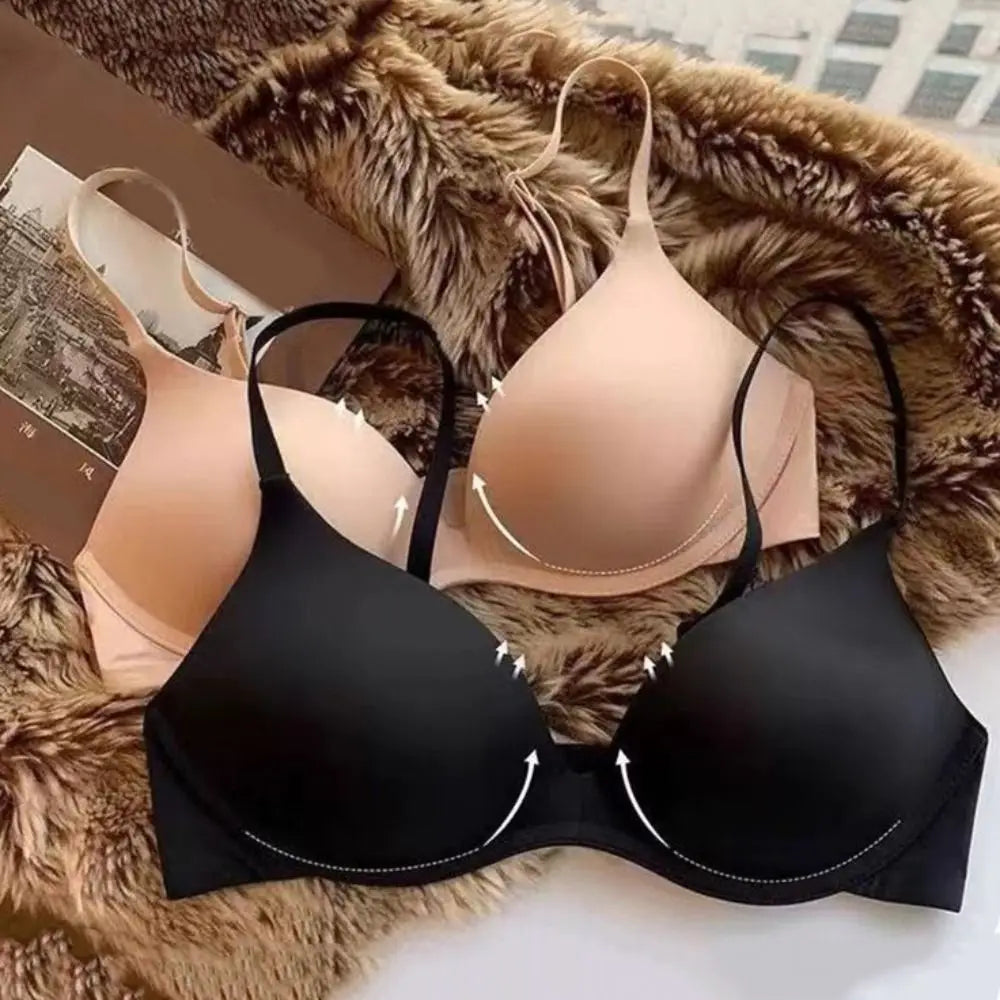 Fashion Adjustable Push Up Bra Shockproof Anti-sagging Seamless Underwear Lingerie Brassiere for Women Women