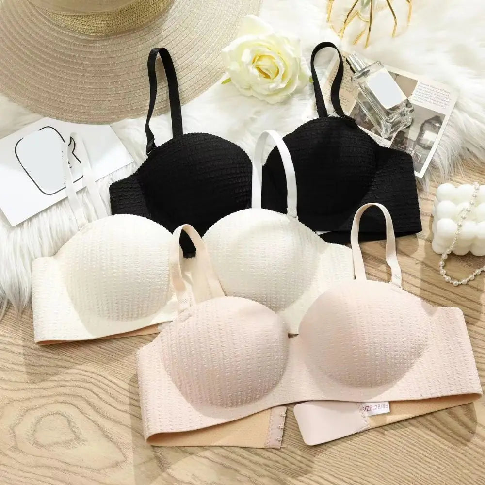 Comfortable Shockproof Seamless Deep V Bras Push Up Lingerie Wireless Bra Anti-sagging Underwear for Women Women