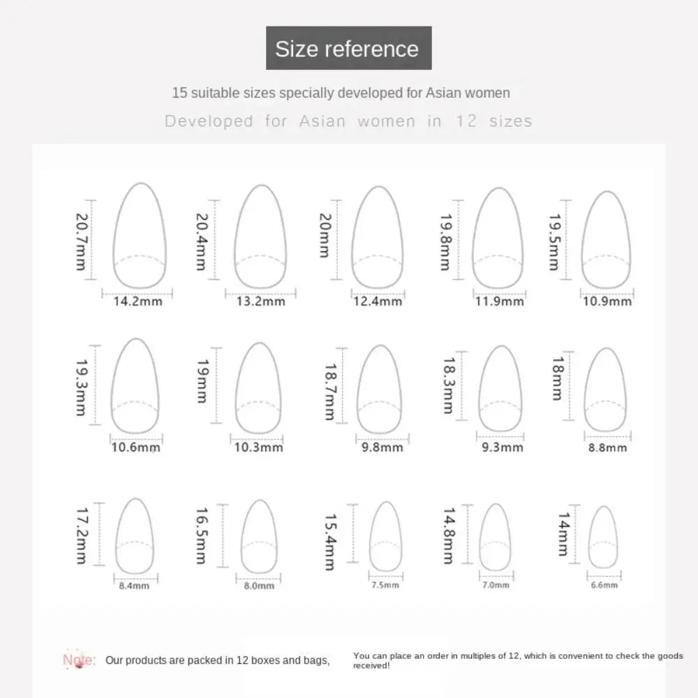 24Pcs Long Almond False Nails French Cherry Red Color Fake Nials Press on Nails Fake Nails DIY Manicure Detachable Nail Tips