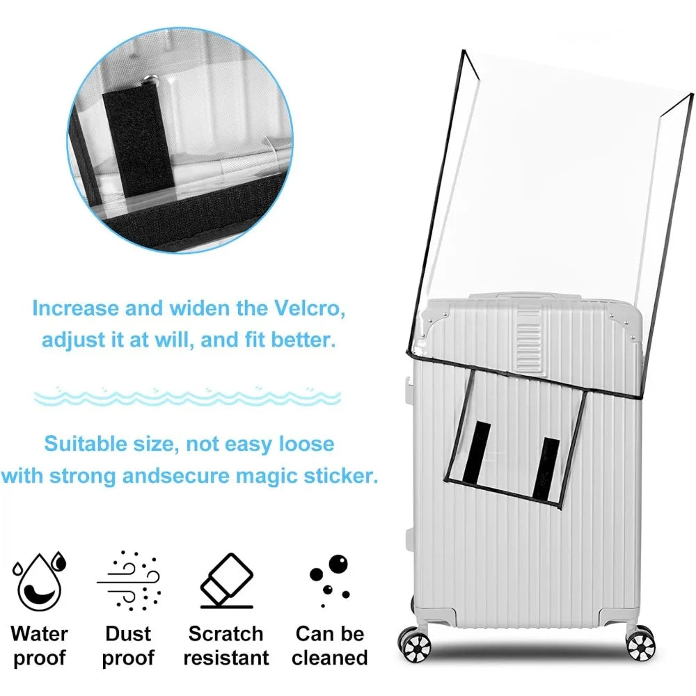 Full Transparent Luggage Protective Cover Waterproof PVC Suitcase Case Suit for 18-30 Inch Trolley Suitcase Dustproof Cover