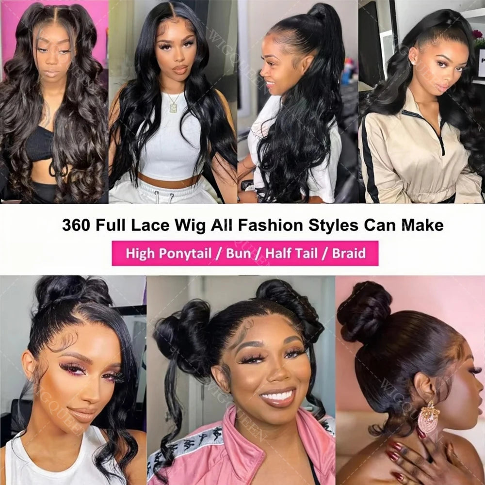 Body Wave 360 Full Lace Front Wig With Invisi Drawstring Upgrade Skinlike Real HD Lace Glueless Wig 13x4 Lace Frontal Wigs