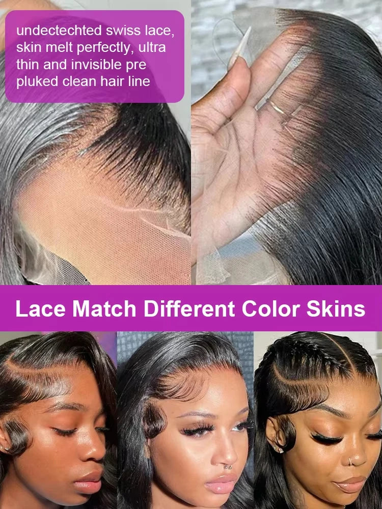Lakeisha High Density Loose Wave HD 13x6 Lace Front Wigs Human Hair Black Raw Brazilian Deep Curly 40 Inch 13x4 Lace Frontal Wig