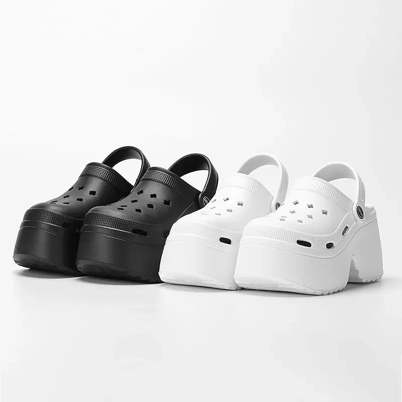 Chunky Platform Clogs Sandals for Women 2024 Summer Non-Slip Beach Slippers Woman Thick Bottom Eva Wedges Sandles Garden Shoes