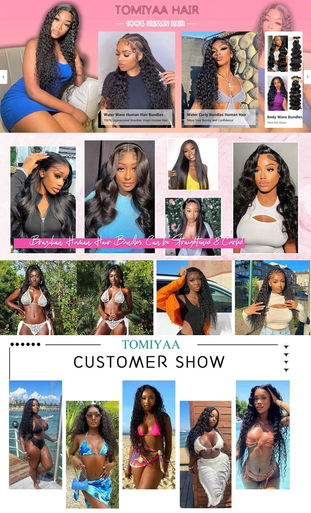 Curly Wigs V Part Human Hair Wigs for Black Women Water Wave Wigs Glueless V Shape Wigs Beginner Friendly In Natural Color