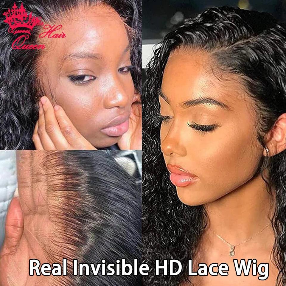 100% Real HD Lace Front Wigs Deep Wave Virgin Human Raw Hair Wigs For Women Lace Frontal Wigs Curly Wave lace front wig