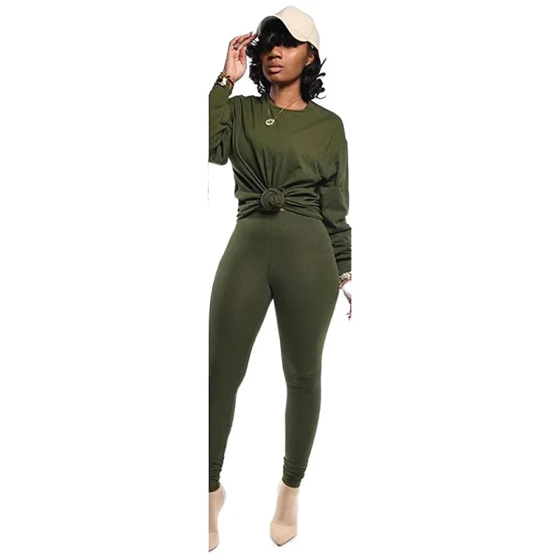 two piece set women 2 piece set stacked leggings clothes for women outfits stacked pants tracksuit female fall clothes 2024