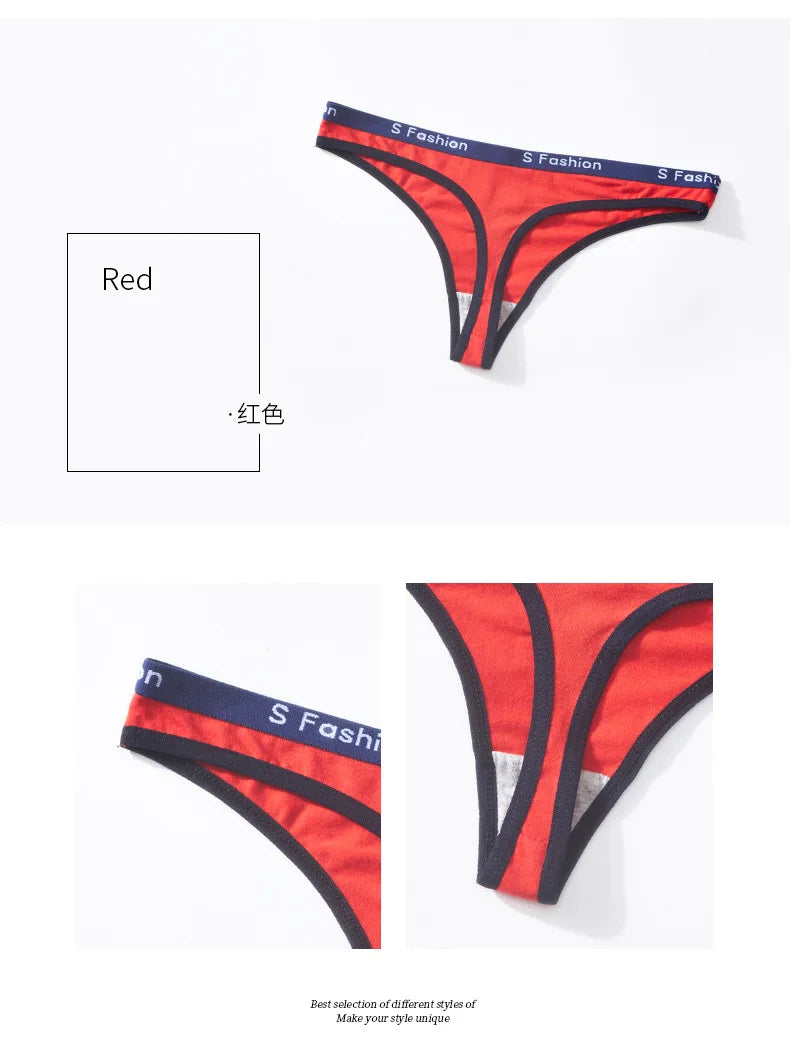 T-back Thongs Women Sexy Mini Briefs Seamless Underwear Low Rise G-string Cotton Underpants Breathable Lingerie Bikini Trunks