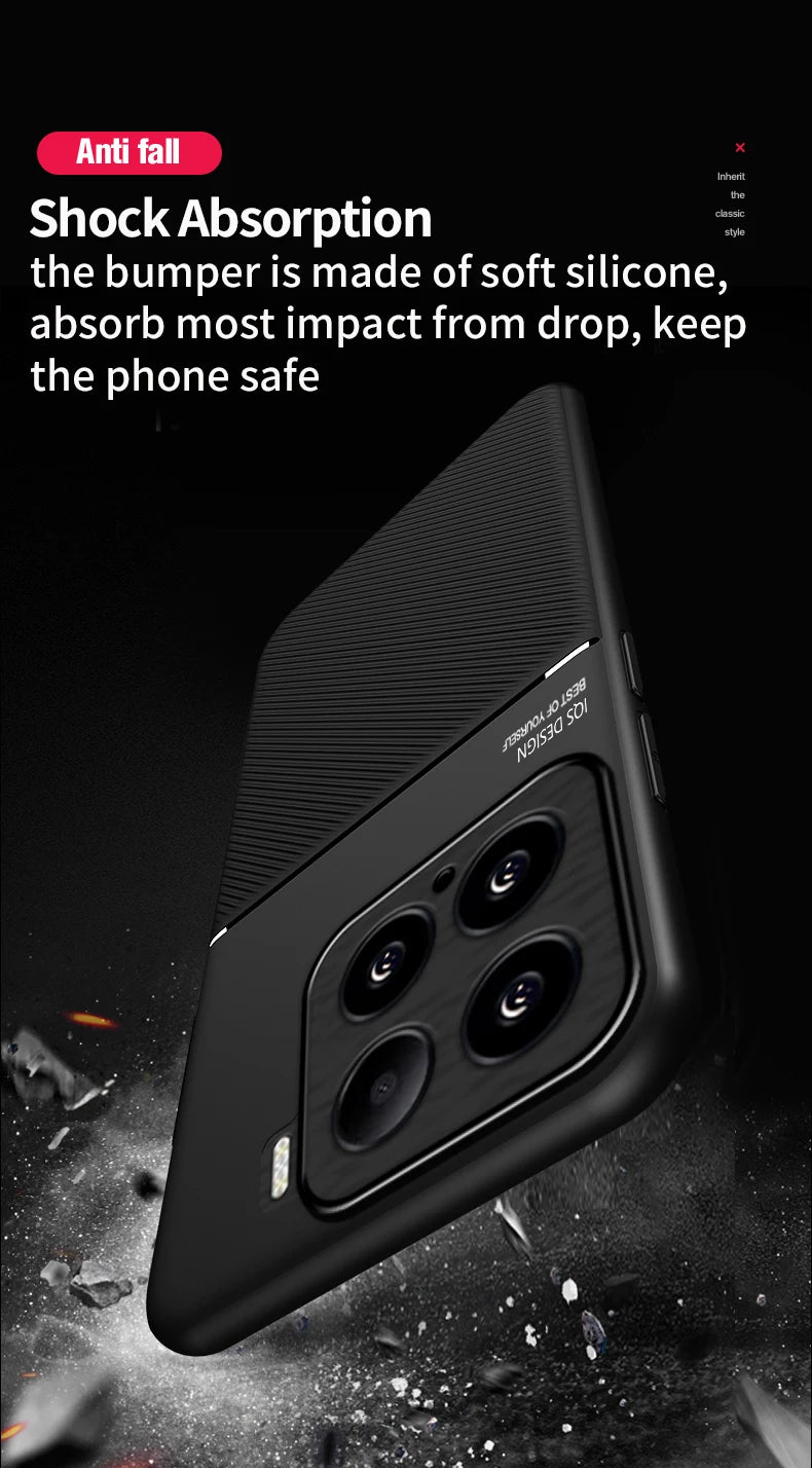 Rugged Protective Cover For Xiaomi 15T 15 Case For Xiaomi 14T Pro Mi 14 Built-in Car Magnetic Holder Phone Coque Fundas Capa