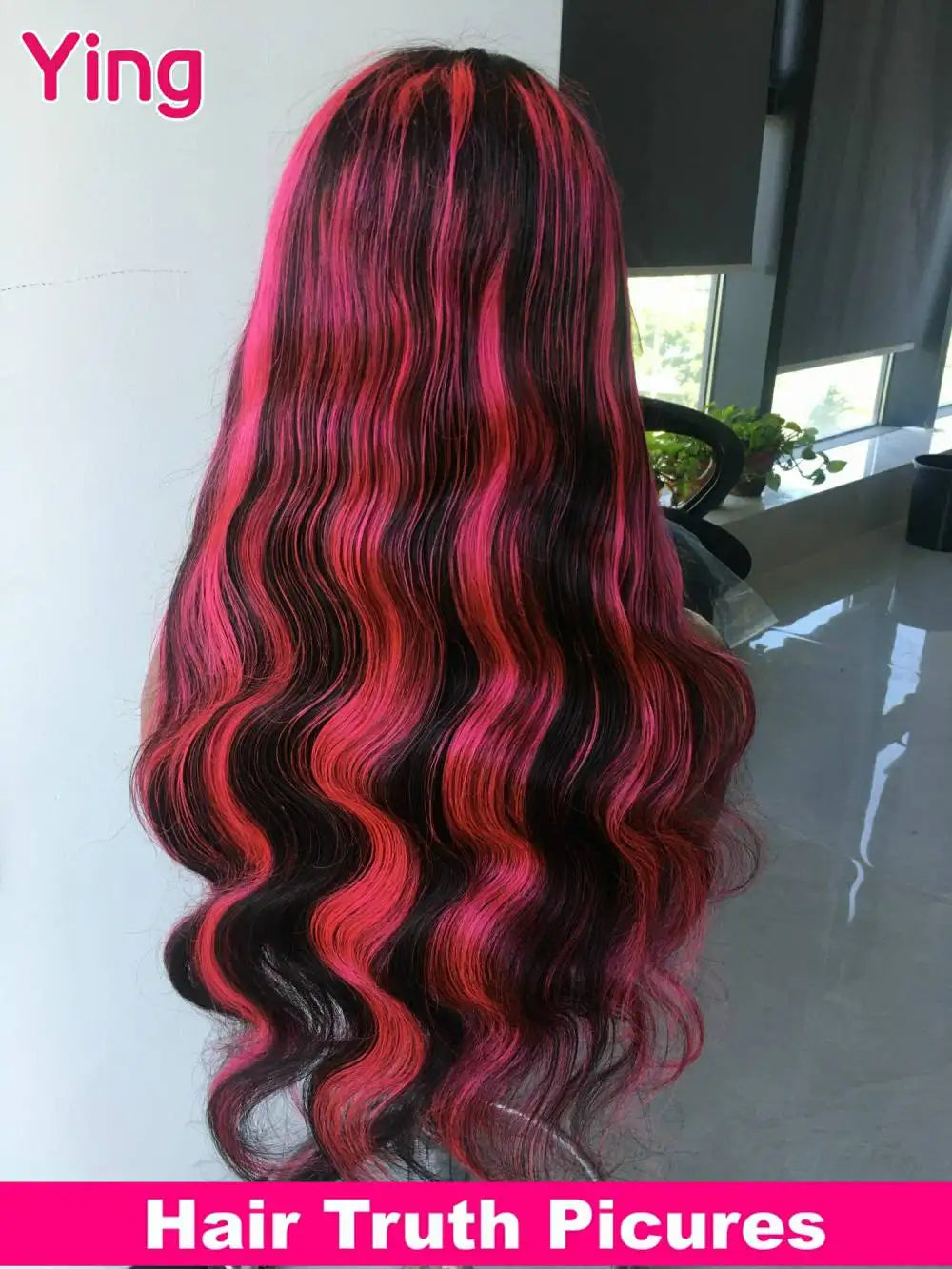 Pink Highlight 13x6 Lace Front Wig Pre Plucked Body Wave Colored Human Hair Wigs Transparent Peruvian Remy Hair For Black Women