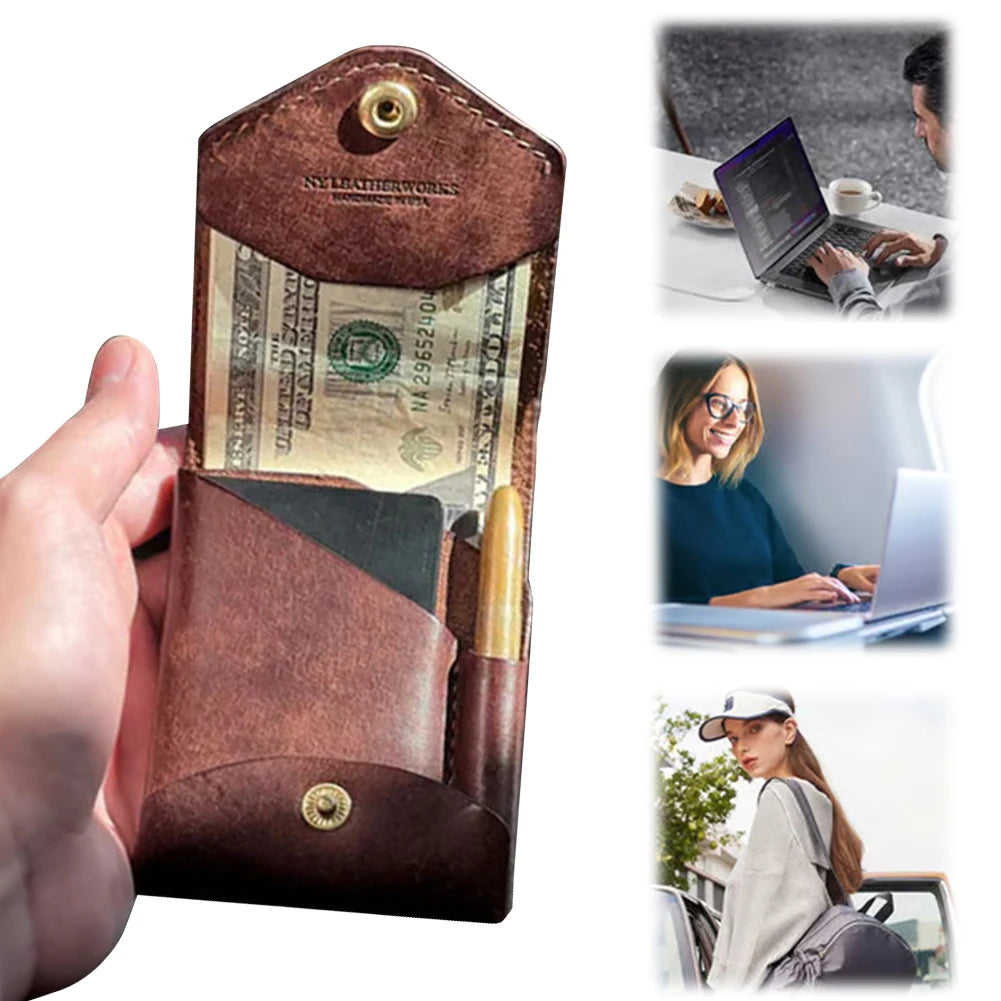 Money Wallet Bi-Fold Portable Wallet with Money Pocket Slim Minimalist Wallet Slim Card Holder for Graduation Gift and Daily Use