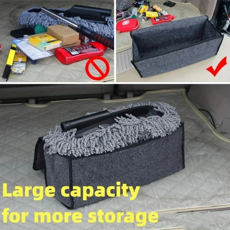 PINMOAP Large Capacity Storage Bag Foldable Car Felt Box Car Trunk Storage Bag Thickened Material Handbag Automotive Supplies