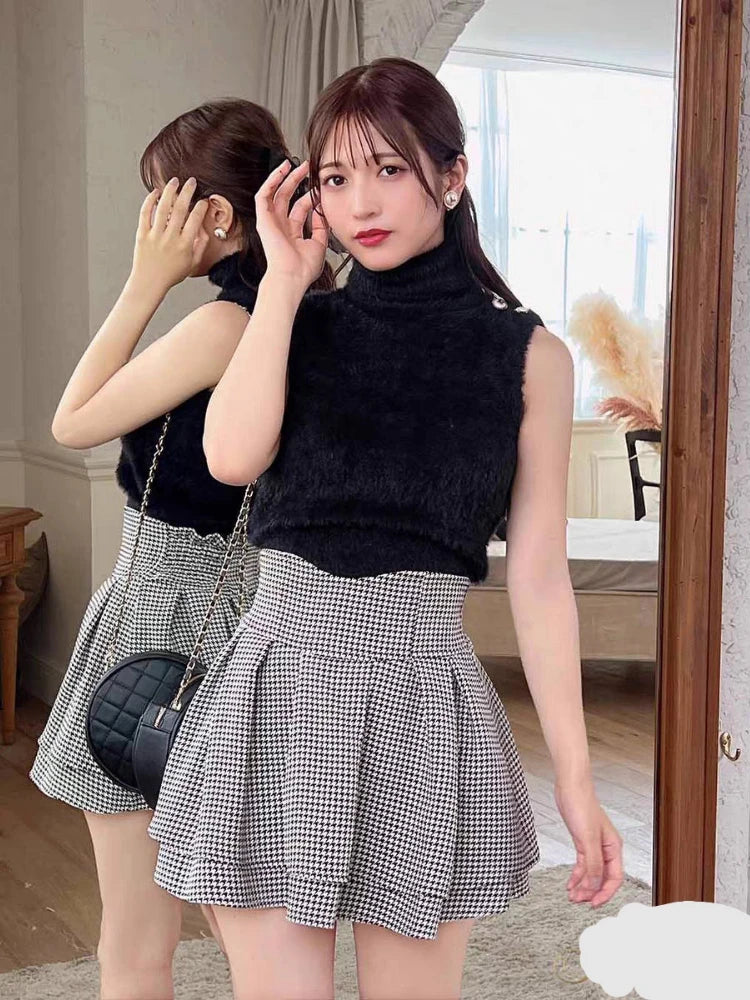 2026 Y2k Aesthetic Sweet Mini Cake Skirts Womens Fairy Pleated High Waist Faldas Gothic JK Zipper Streetwear Grunge Faldas Skirt
