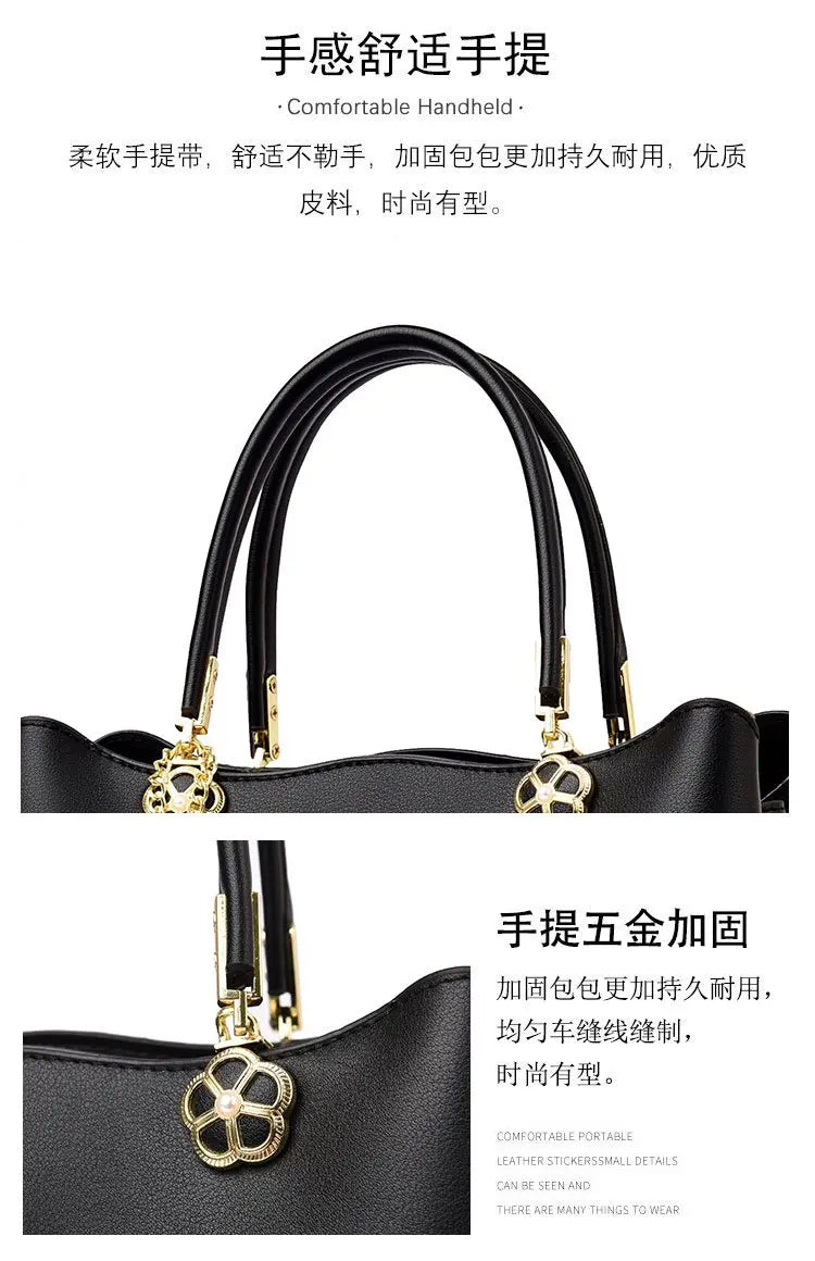 Unique Solid Color Retro Diaper Bag Luxury Crossbody Handbag For Women Chic Leather Shoulder Tote Purse