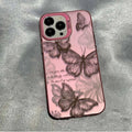 Butterfly Flower Phone Case For iPhone 16 15 14 13 12 11 17 Pro Max XS X XR 7 8 Plus SE 2020 16e 17 Air Shockproof Bumper Cover
