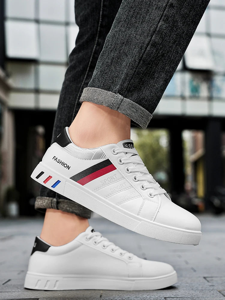 New Trendy Versatile Sneakers for Men, Low-Top Casual Sneakers, Waterproof, Non-Slip, Wear-Resistant Student Sports Shoes, Lightweight Soft-Soled Shoes for Daily Commuting