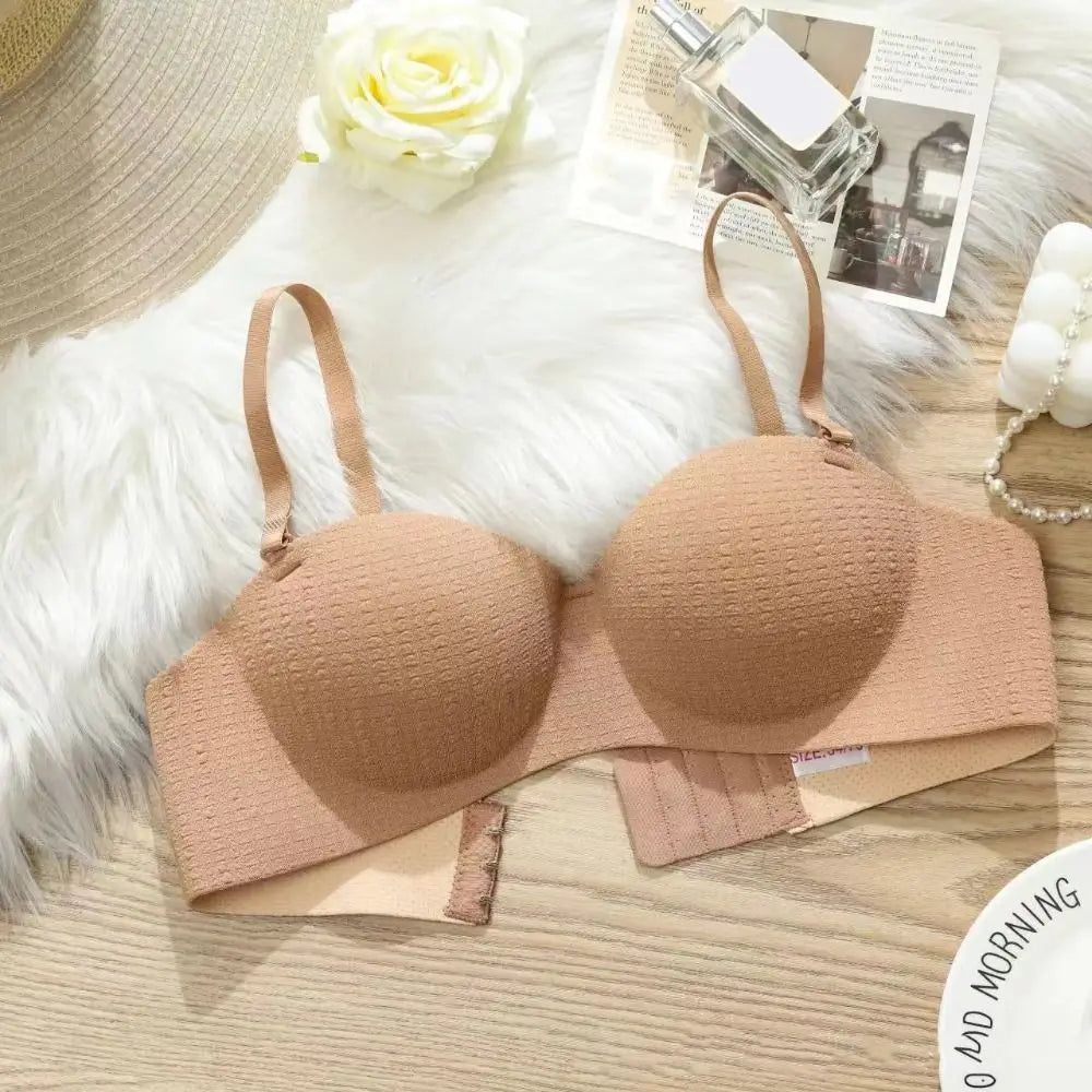 Comfortable Shockproof Seamless Deep V Bras Push Up Lingerie Wireless Bra Anti-sagging Underwear for Women Women