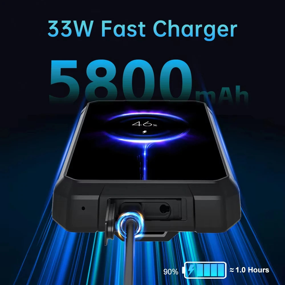 Unihertz 8849 Tank Mini Rugged 12GB+256GB 4.3 Inch Android 13 5800mAh Helio G99 Octa Core 100MP Cameras Global Version