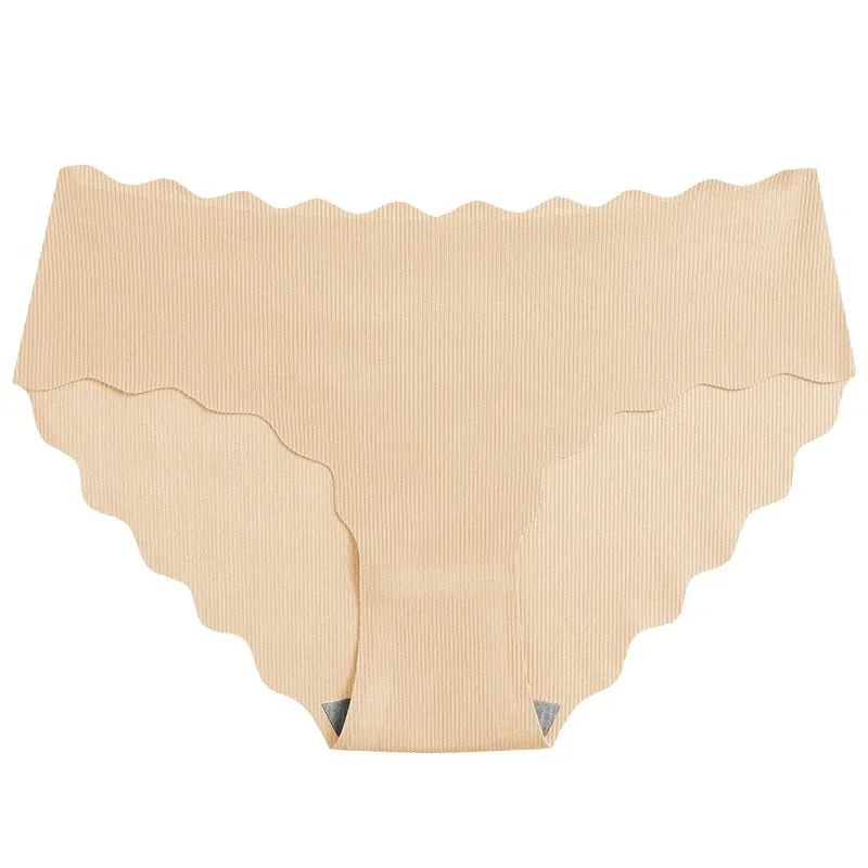 GICZI 10Pcs/Set Women's Panties Seamless Ice Silk Underwear for Woman Multicolor Striped Briefs 2024 New Fashion Underpants S-L