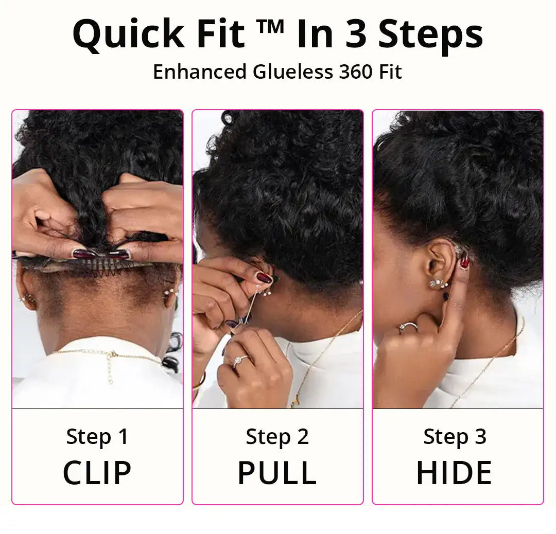 Upgrade No Glue 360 Drawstring Lace Wig Kinky Curly Deep Water Wigs Remy Human Hair Invisi Strap 360 Full Hd Lace 13x4 Front Wig