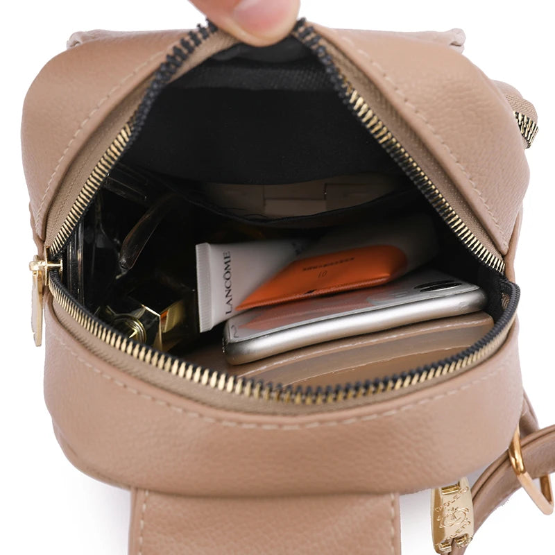 Women Bag Chest Bags Soft PU Leather New Trend Bags Female Crossbody Bag Shoulder Messenger Bags Multiple Pockets Pack Designer