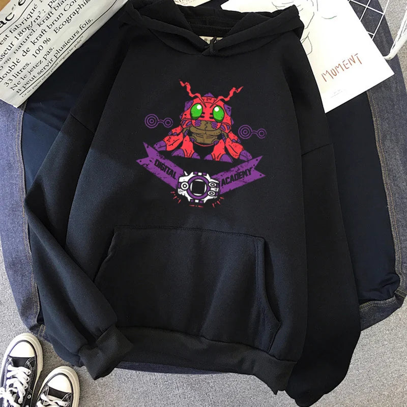 digimon hoodies men Korean style y2k aesthetic harajuku anime tracksuit Hooded Shirt man gothic clothes