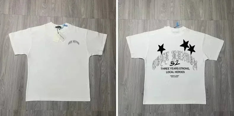 Classic Outdoor Leisure Cole Buxton Spring/Summer Men/Women Top Letter Logo Printed Short sleeved T-shirt Black White  Tees GYM