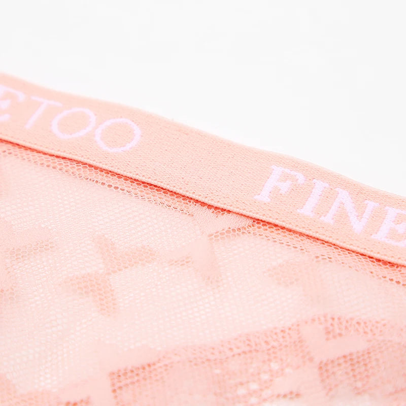 Sexy Lace Women's Thong FINETOO Perspective Thongs Women Panties Low Waist T-Back Female Underpants Soft Breathable Lingerie