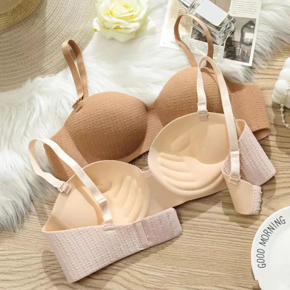 Comfortable Shockproof Seamless Deep V Bras Push Up Lingerie Wireless Bra Anti-sagging Underwear for Women Women