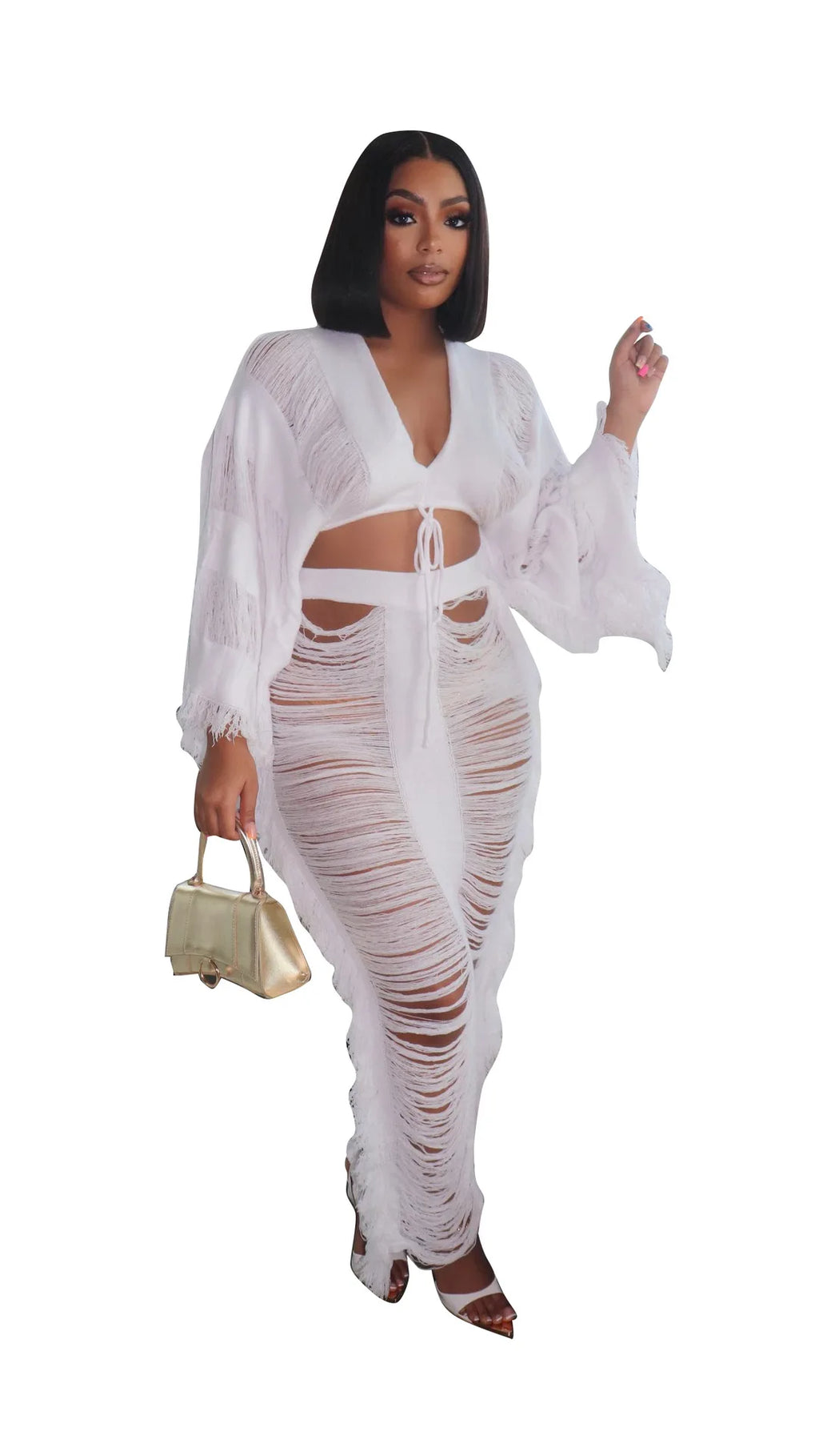 Swimwear Skirt Cover-up 2 Piece Set Women Crop Tops And Long Skirt Bathing Suit Fashion Solid Hollow Sexy Beach Cover Up Outfits