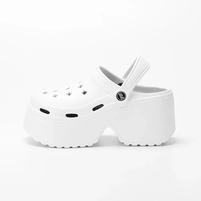 Chunky Platform Clogs Sandals for Women 2024 Summer Non-Slip Beach Slippers Woman Thick Bottom Eva Wedges Sandles Garden Shoes