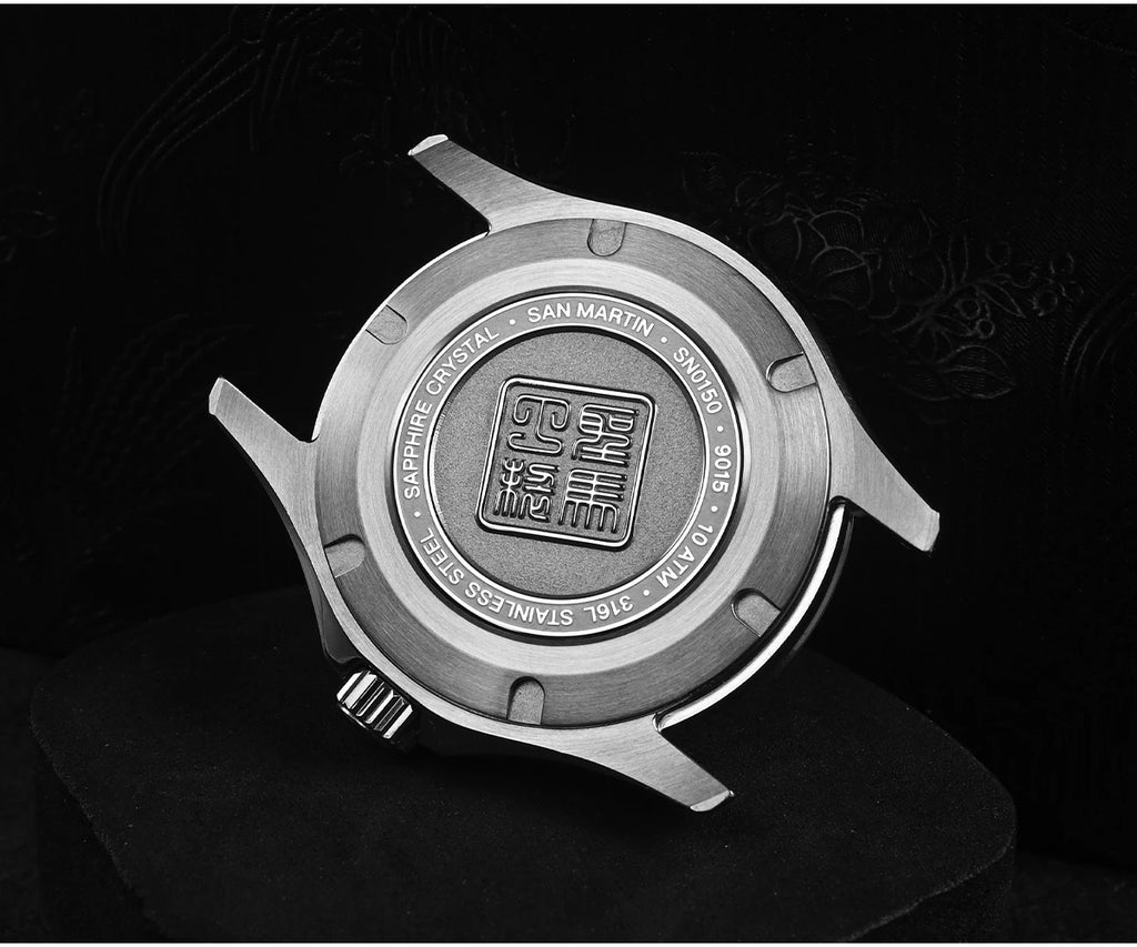 San Martin 39mm Miyota 9015 Splicing MOP Dial Men Automatic Watch 3H Date BGW-X1 Luminous Sapphire 10Bar Waterproof SN0150