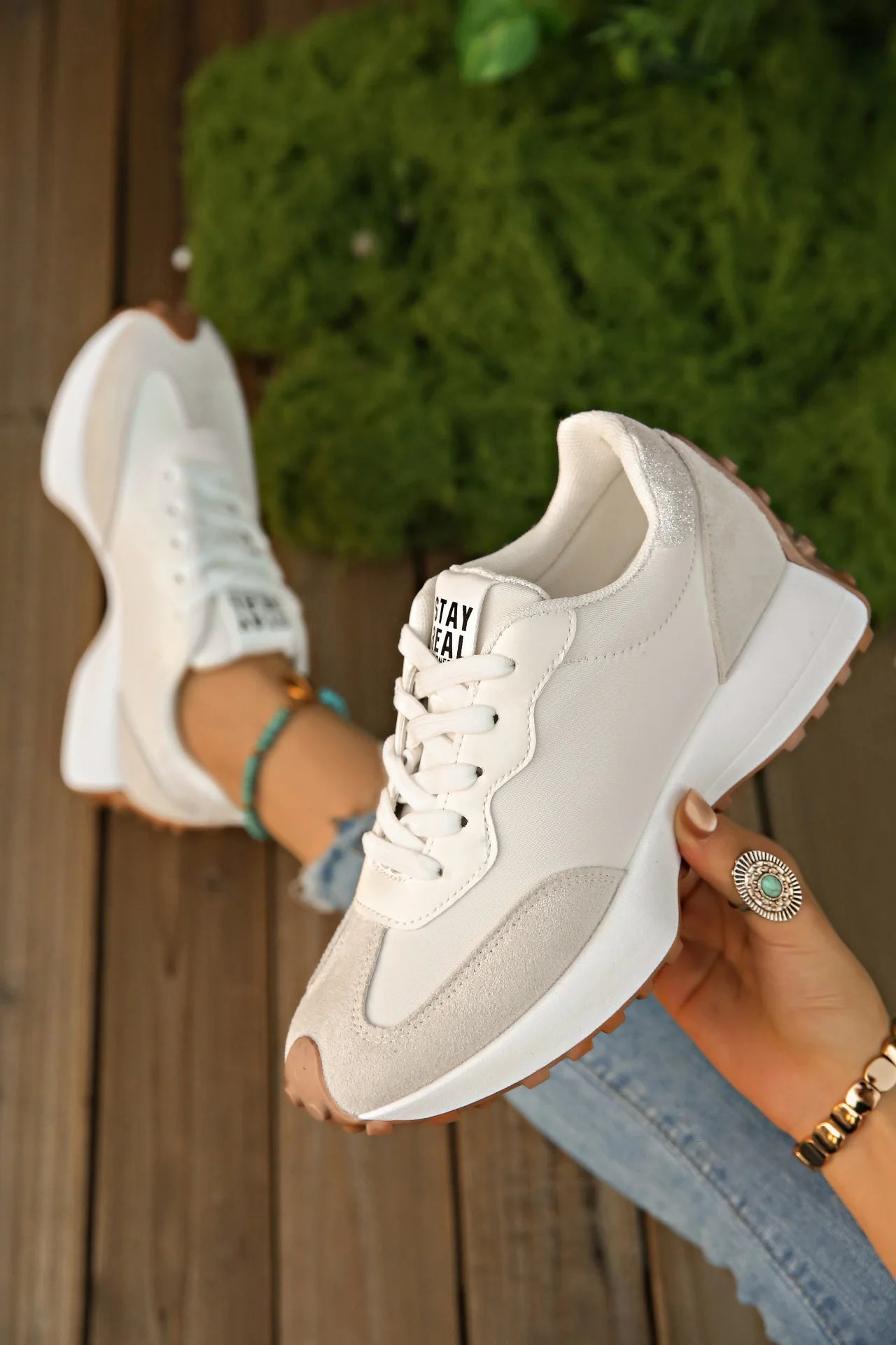 Women Sneakers Causal Walking Shoes Woman 2025 Autumn Fashion Lace Up Sports Platform Shoes Outdoor Non-slip Running Shoes