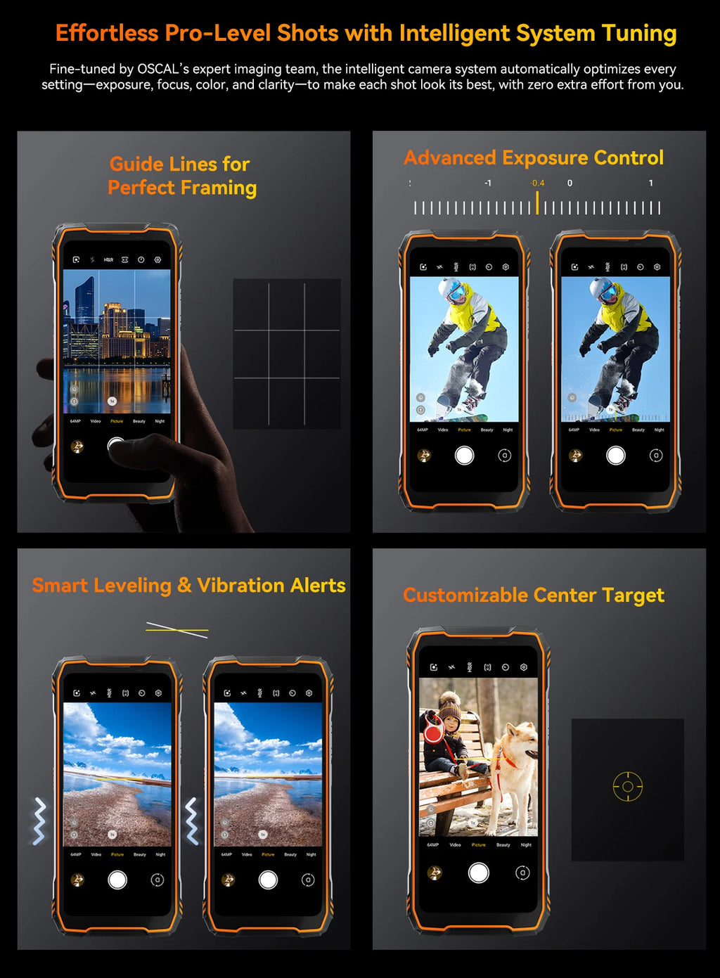 Blackview OSCAL TANK 1 5G Rugged Smartphone,20000mAh/55W, 6,78" FHD+ 120Hz Display, MTK7050,Android Camera,IP68/IP69K/GPS/NFC