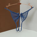 Women Sexy Rhinestone Panties Low Waist Bow G-strings Women's Hollow Out Seamless Panties Female Open Crotch Thongs Underpants
